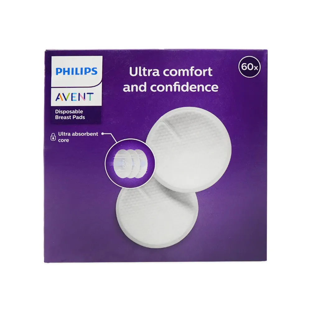 Philips AVENT Disposable Breast Pads 60 Pack Ultra Absorbent Nursing Pads SCF254-61