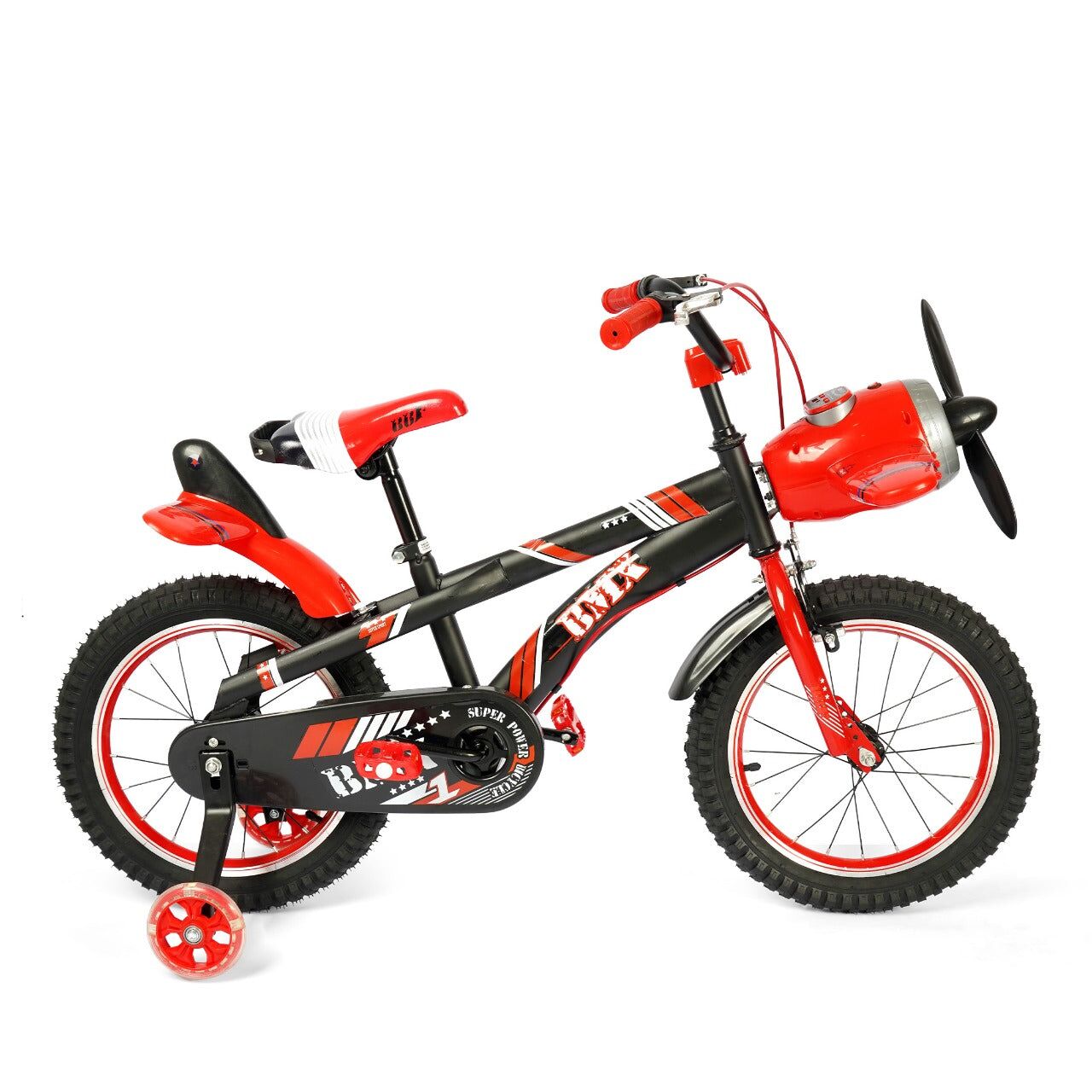 Lightweight Kids Bicycle 16″ 4 Wheels – Aircraft