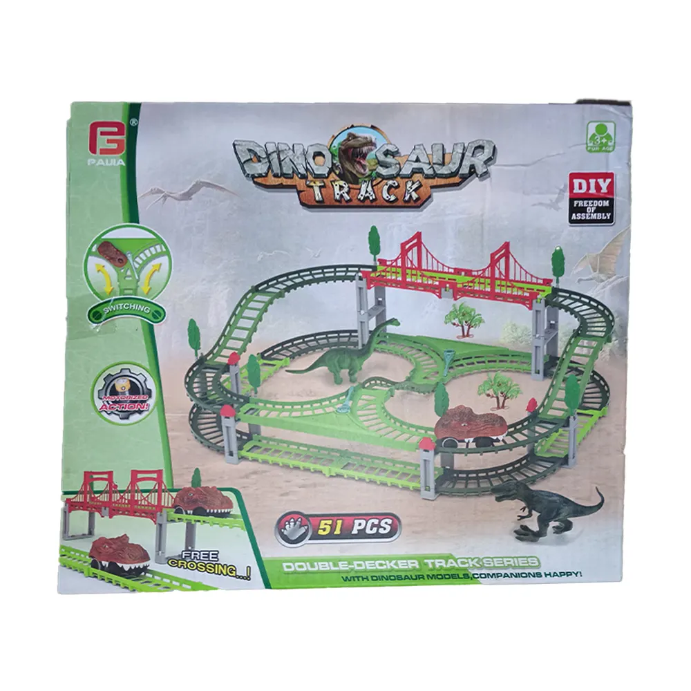Dinosaur Car Race Track Toy 51 Pcs P863