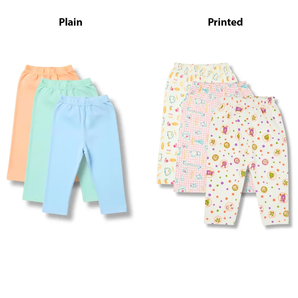 Baby Pajama 3 Pcs Pack – Multicolor – Soft Fleece Trousers